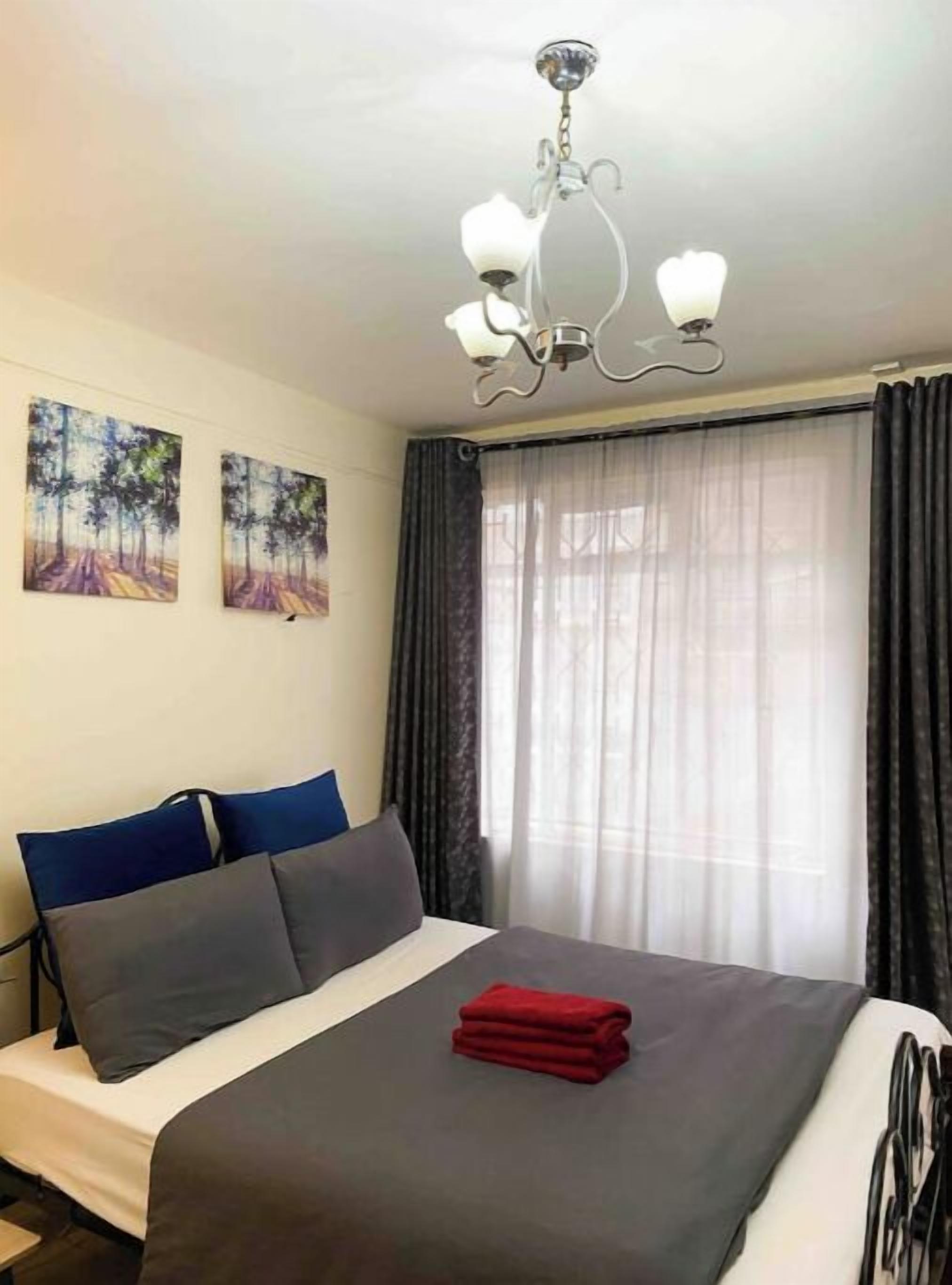 1 غرفة نوم وواي فاي وملاءات أسرّة