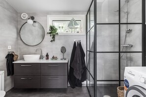 Shower, hair dryer
