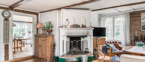 Fernseher, Kamin