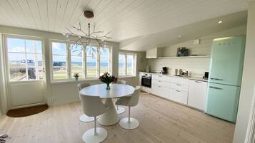 Fridge, oven, dishwasher, coffee/tea maker