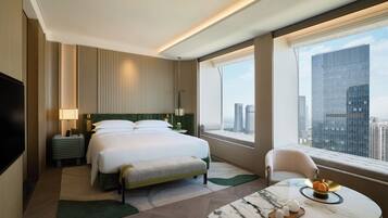 Egyptian cotton sheets, premium bedding, down duvets, pillow-top beds