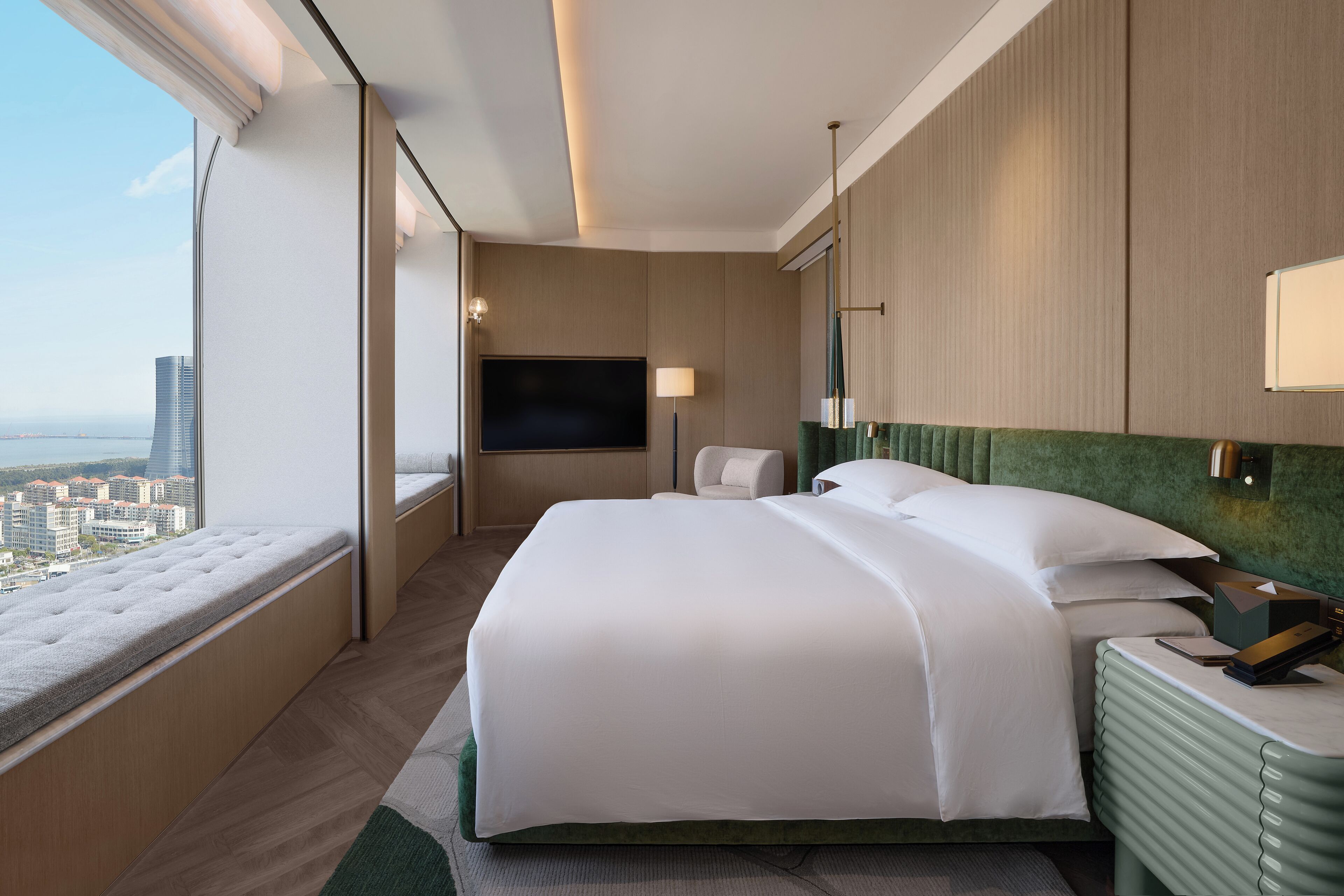 Fairmont Gold Deluxe Seaview Suite | Egyptian cotton sheets, premium bedding, down comforters, pillowtop beds