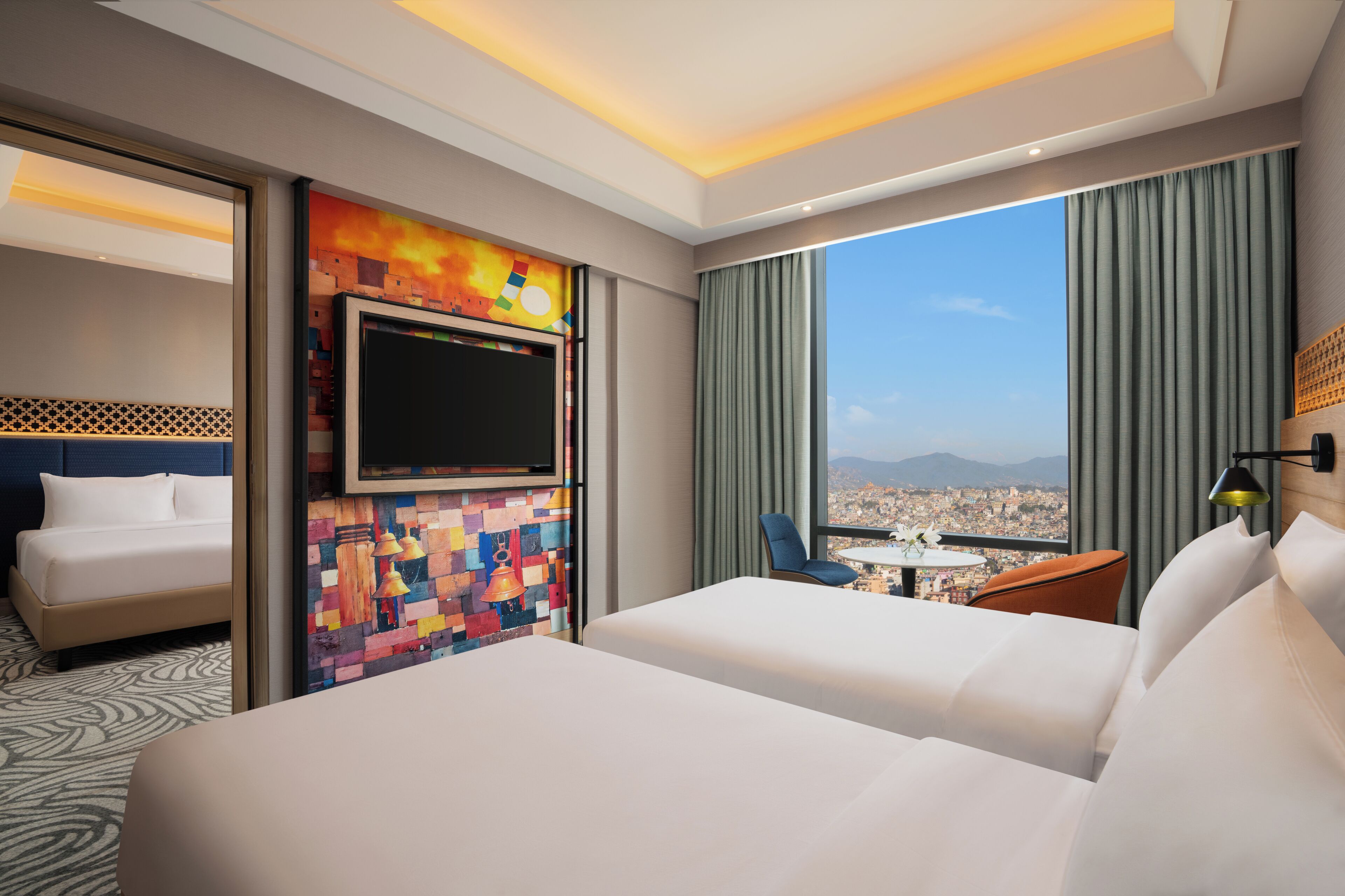 Classic-rum - 2 enkelsängar | Minibar, värdeförvaringsskåp på rummet och skrivbord