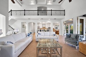 Smart TV, foosball, books, offices