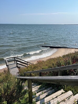 Sun-loungers, beach towels - Charming 3-bedroom bay front home totally renovated jacuzzi, fireplace & sunroom (Laurel)