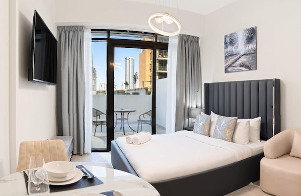 Studio Classique, vue ville | Coffres-forts dans les chambres, rideaux occultants