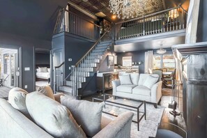 Televisión y chimenea 