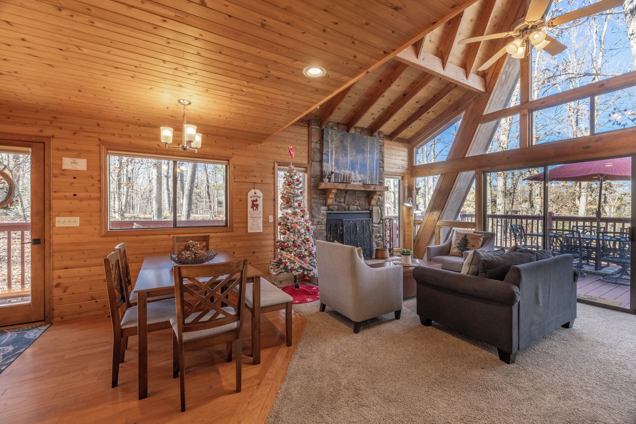 Smart TV, fireplace
