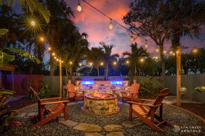 Property grounds - Dog Friendly Home with Private Yard, Office & Fire Pit! STEPS to the Beach! (New Smyrna Beach)