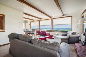 Una televisión, una chimenea