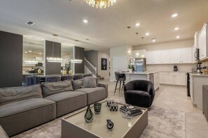 TV, fireplace - 2025 Brand NEW 10Bedrooms At Windsor Cay (Clermont)