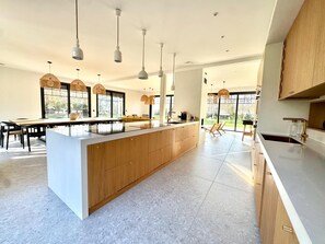 Fridge, oven, stovetop, dishwasher