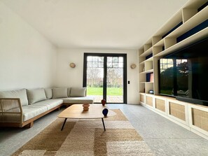 TV, table football, computer monitors