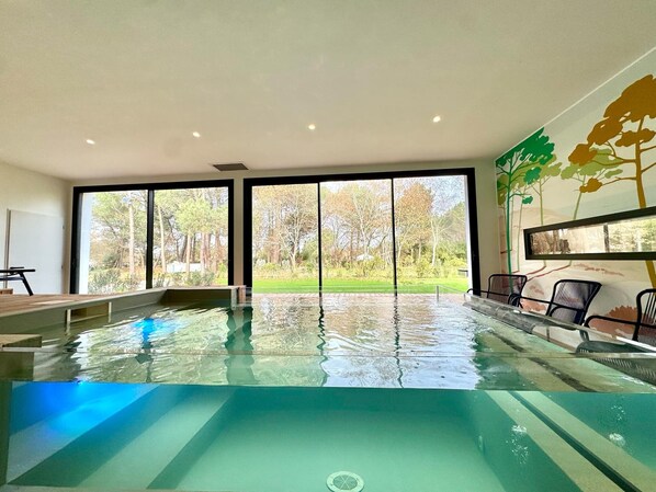 Indoor pool, a heated pool