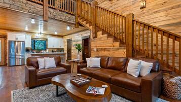 TV connectée, cheminée, jeux vidéo, baby-foot