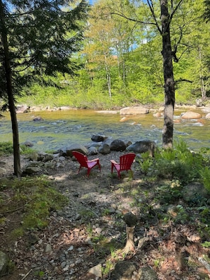 Property grounds - On Ellis River with view of covered bridge. Walk to town! (Jackson)