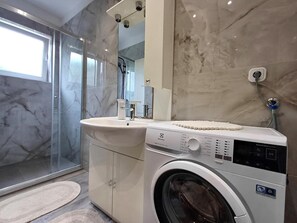 Hair dryer, towels
