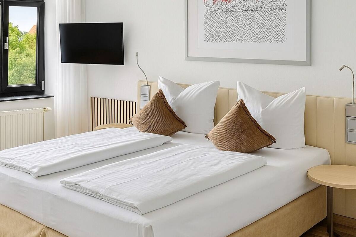 Kahden hengen deluxe-huone, kaupunkinäköala | 1 makuuhuone, ylelliset vuodevaatteet, työpöytä