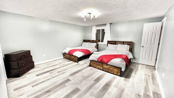 4 bedrooms, travel cot, WiFi, bed sheets