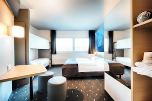 1 bedroom, blackout drapes, soundproofing, free WiFi
