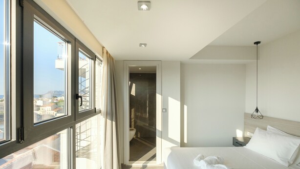 1 bedroom, iron/ironing board, travel cot, free WiFi - Sky-High Central Penthouse w. Stunning Views - 01

 (Chania, Crete)