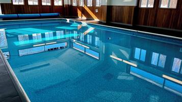 Indoor pool, a heated pool
