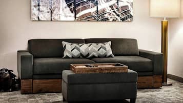 In-room safe, desk, laptop workspace, blackout curtains