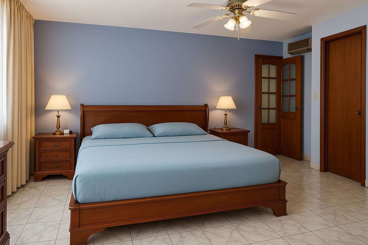 5 Schlafzimmer, Schreibtisch, Bügeleisen/Bügelbrett, WLAN