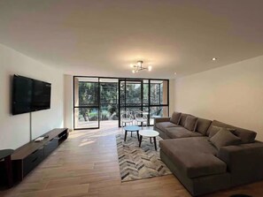 Apartment, 6 Bedrooms, Balcony, City View | Living area | TV - Posh Polanco Apts with Tv and Desk (Mexico City)