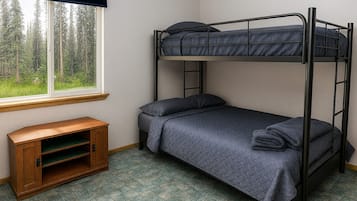 Desk, free WiFi, bed sheets