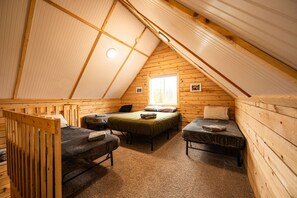 Desk, free WiFi, bed sheets