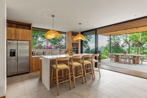 Fridge, oven, stovetop, dishwasher