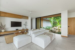 Smart TV, books, stereo