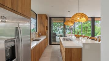 Fridge, oven, stovetop, dishwasher