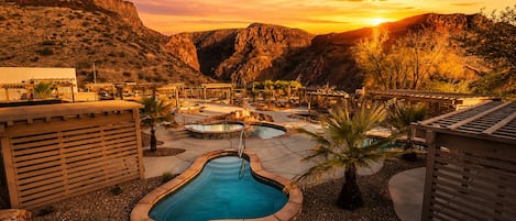 Outdoor pool, a heated pool