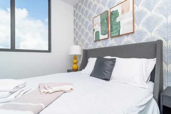 2 bedrooms, iron/ironing board, travel crib, free WiFi