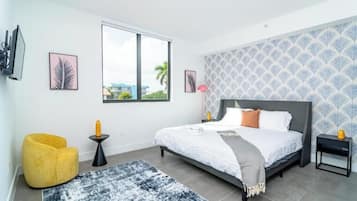1 bedroom, iron/ironing board, travel crib, WiFi (free)