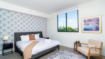 1 dormitorio, tabla de planchar con plancha, cuna de viaje y wifi gratis