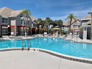 Outdoor pool, a heated pool