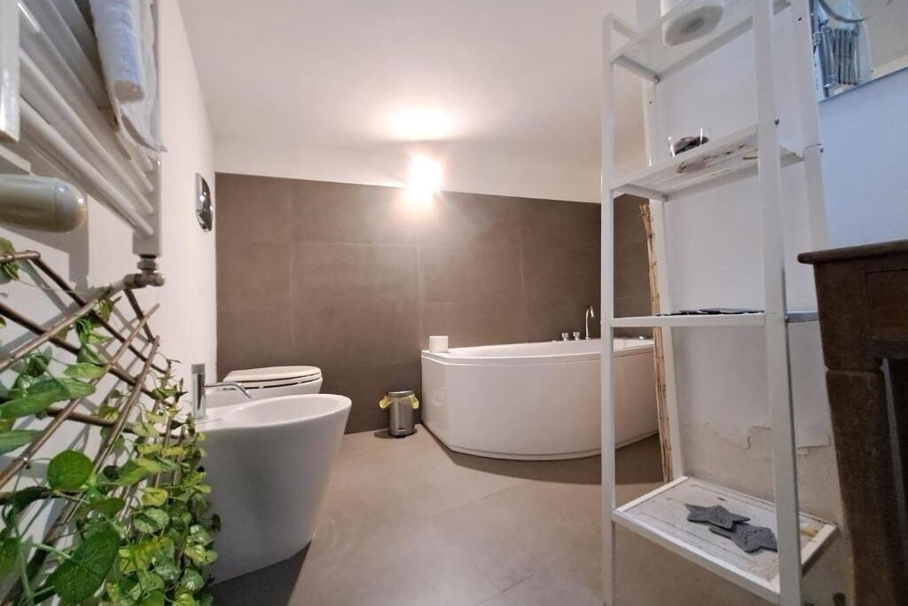 Dusche, Haartrockner, Bidet, Handtücher