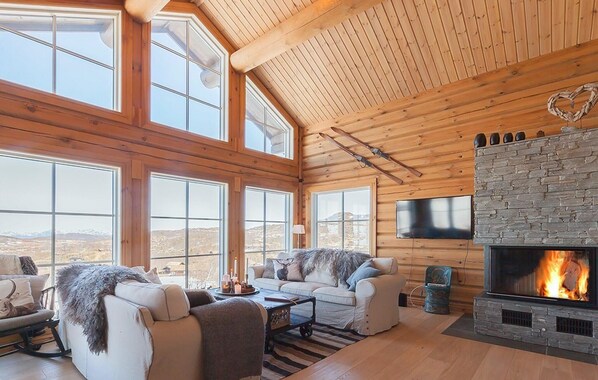 Télévision, cheminée