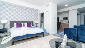 1 chambre, fer et planche Ă  repasser, Wi-Fi, draps fournis