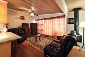 Televisión, reproductor de DVD, mesa de ping pong, videoteca