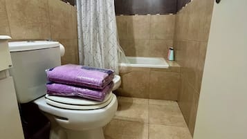 Serviettes fournies, savon, papier toilette