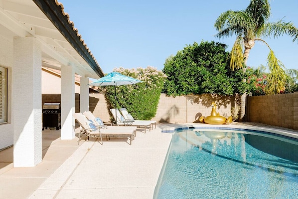 A heated pool