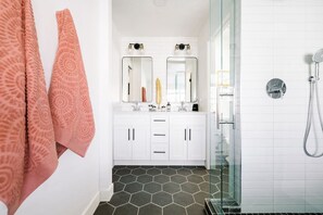 Hair dryer, towels
