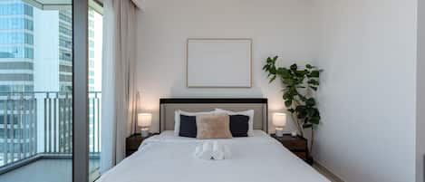2 bedrooms, in-room safe, iron/ironing board, WiFi