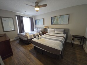 1 bedroom, desk, iron/ironing board, travel cot
