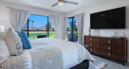 Cactus Golf Villa at Palm Desert Resort - fire pit, patio, golf course view