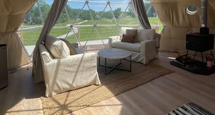 Dome 3 at Come Spring Farm Glamping - Alpaca Farm